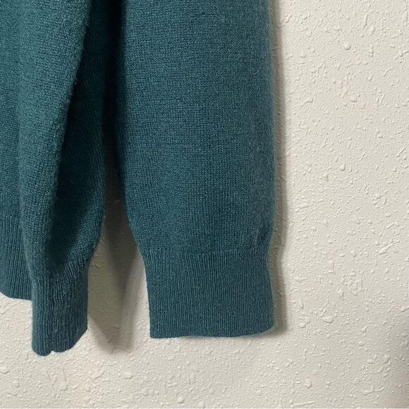 J Hilburn 100% Cashmere Zip Mock Neck Sweater In Green Men's Size Large - Picture 14 of 14